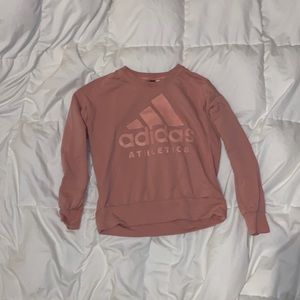 Pink adidas crew neck